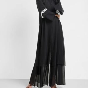 Embroidered Layered Abaya
